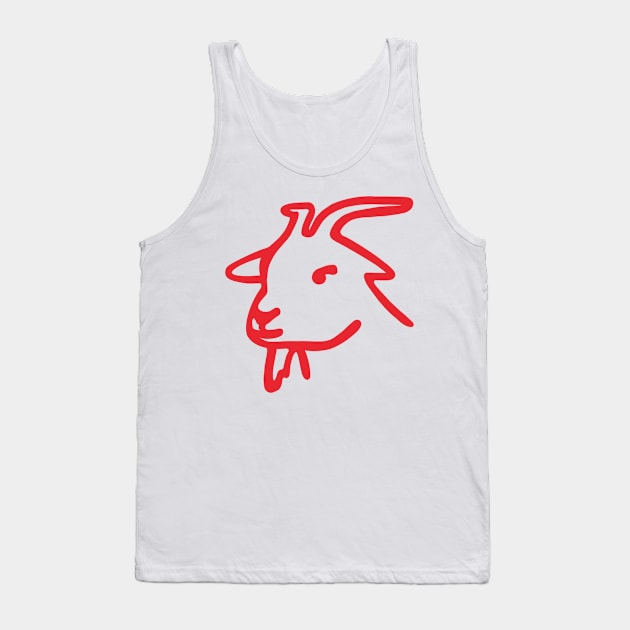 Simone Biles Greatest of All Time Red GOAT Drawing Tank Top by GrellenDraws